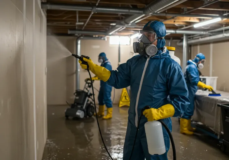 Basement Sanitization and Antimicrobial Treatment process in La Vernia, TX